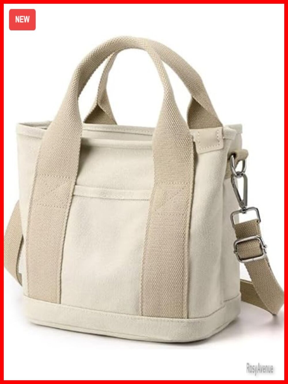 Canvas Tote Bag Multi-Pocket Crossbody Shoulder Hobo Satchel